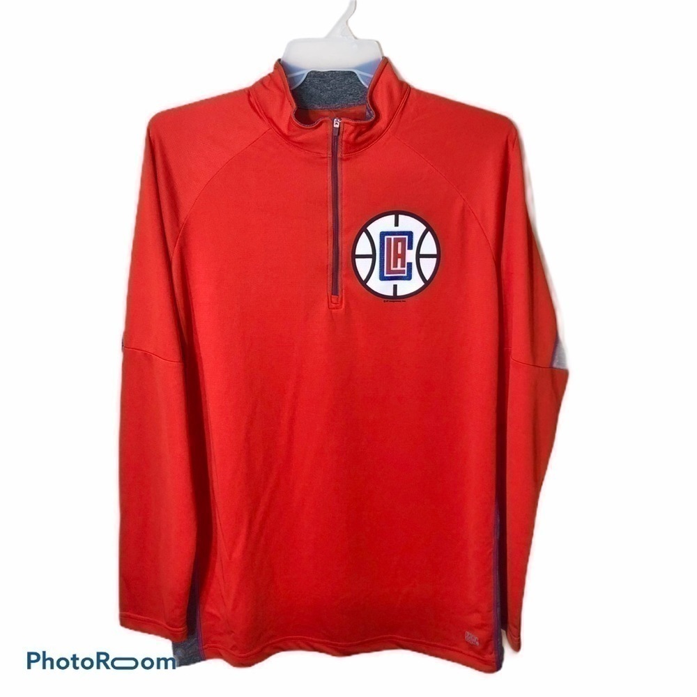 NBA LA Clippers Half Zip Jacket NWT Red Men’s Large XL Sweatshirt